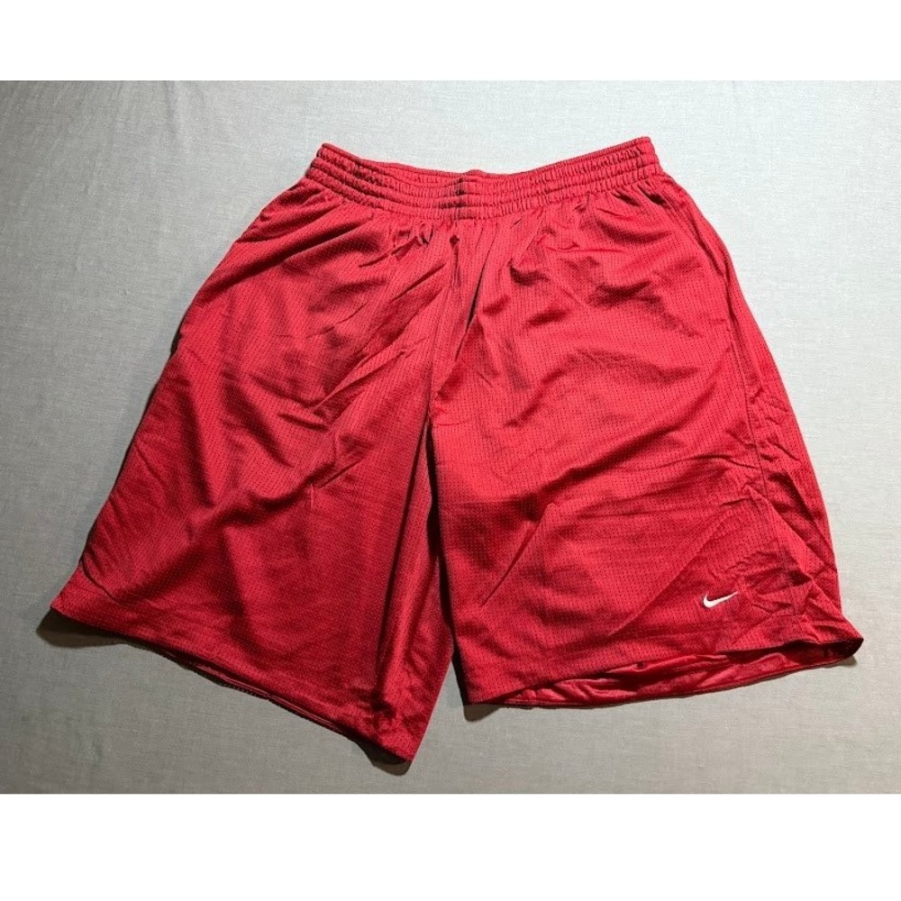 Vintage Nike Red Dri-FIT Athletic Shorts Mens XL Embroidered Drawstring 32X9 Y2K